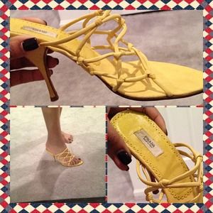Yellow Prada Shoe