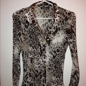 Leopard print blouse
