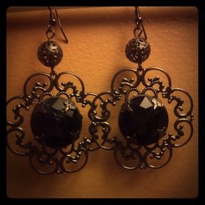 Black & silver earrings