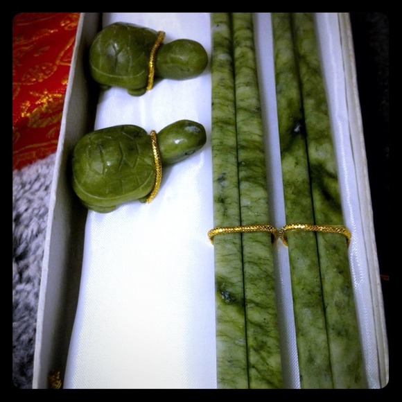 RESERVED Jade chopsticks set gemstone from Japan