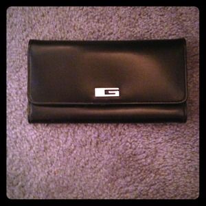 Black leather guess wallet