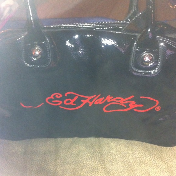 Black sequin authentic Ed Hardy bag ! Never used. - Picture 2 of 4