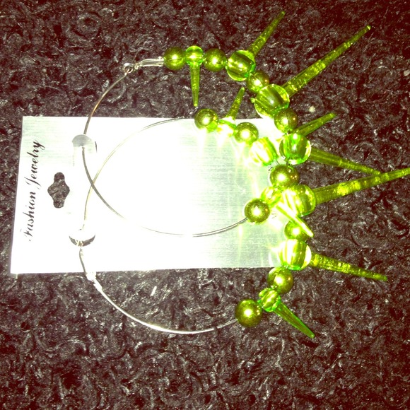 Green earrings