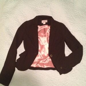 Ruffled Black Blazer