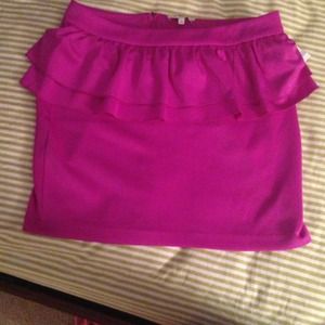 Purple peplum skirt