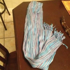 Blue stripped scarf