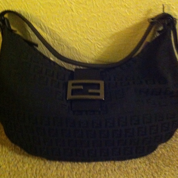 ❌SOLD❌Fendi Black medium Zucca 100% Authentic bag