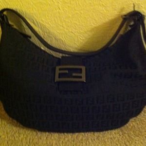 ❌SOLD❌Fendi Black medium Zucca 100% Authentic bag