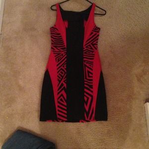 Red and black kardashian kollection dres