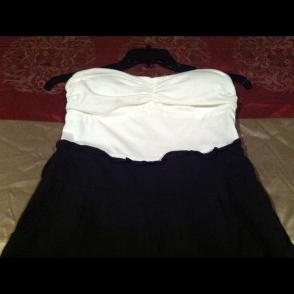 Fashion overalls strapless short