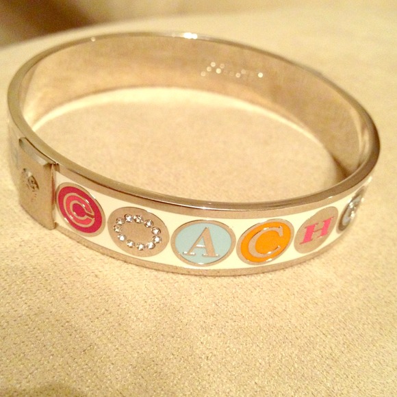 Coach poppy multicolored metal bangle!