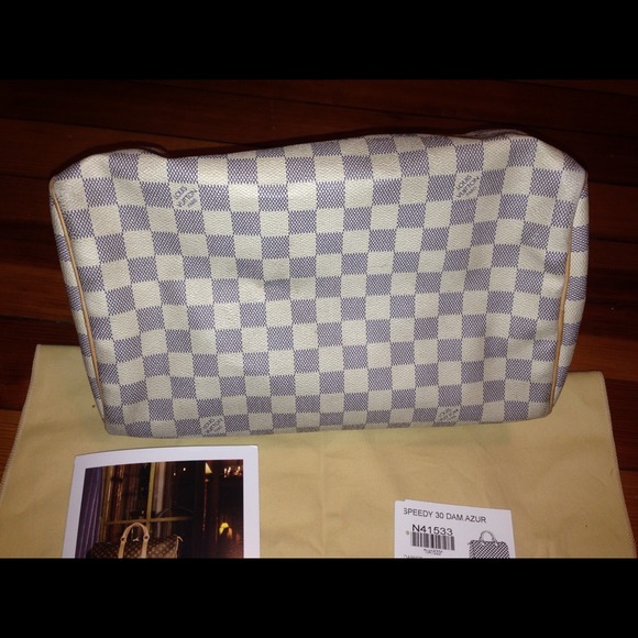 SOLD Authentic Louis Vuitton damier azur speedy - Picture 4 of 4