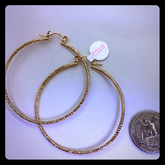 18kts Brazilian GoldPlated Hoops - Picture 1 of 1