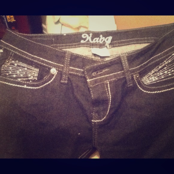 Dark skinny jeans with rhinestones. SOLD