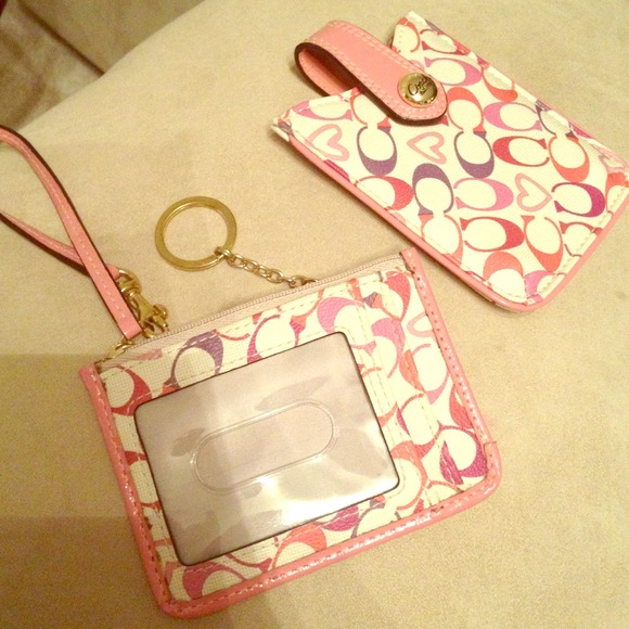 Coach phone sleeve and coach ID wristlet