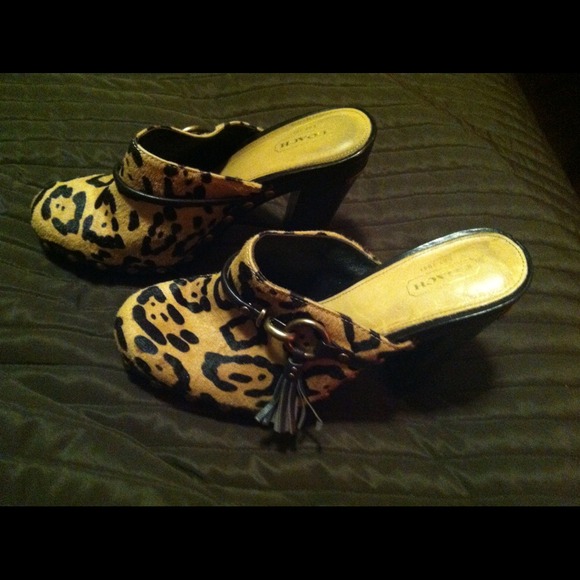 Coach leopard clogs - Picture 1 of 2