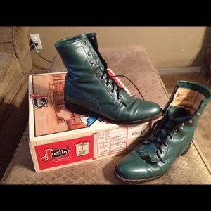 Green Justin Roper boots