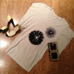 Black and white flower tunic/dress
