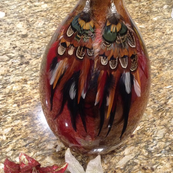 Fun feather earrings