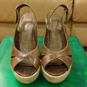 Brown Espadrille Wedges