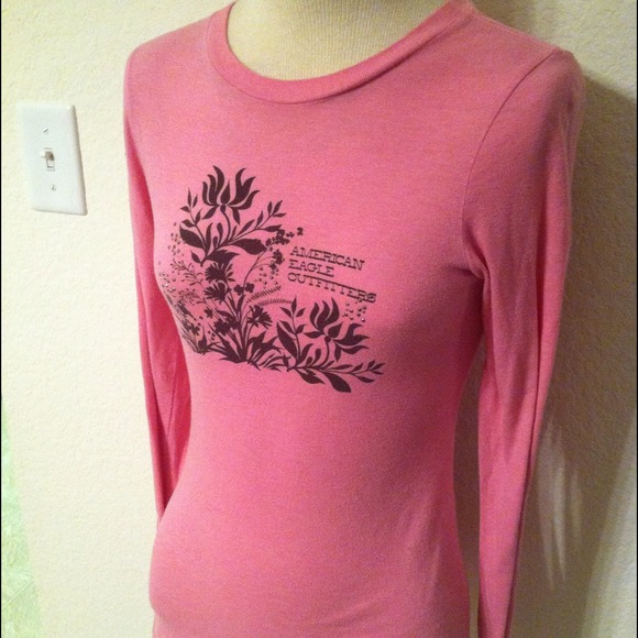 American Eagle Sz M Sparkle long sleeve shirt top - Picture 4 of 4