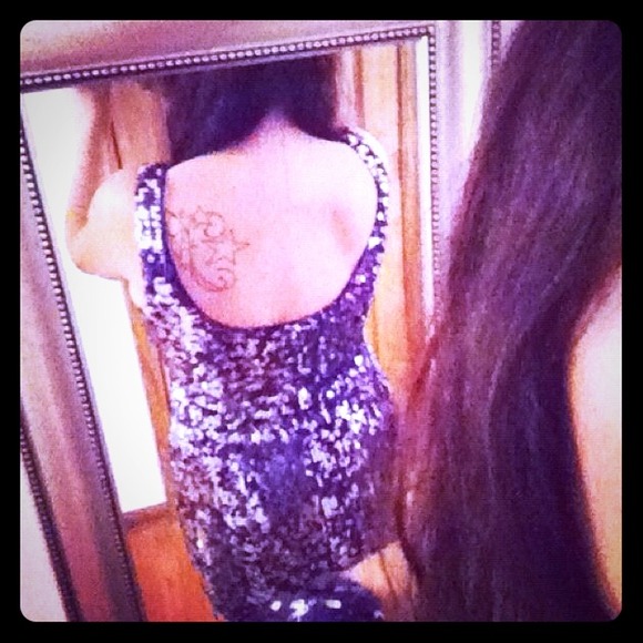 Purple sequenced party dress!