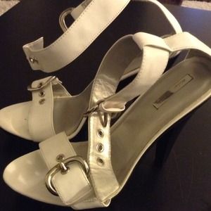 Black and white shoes