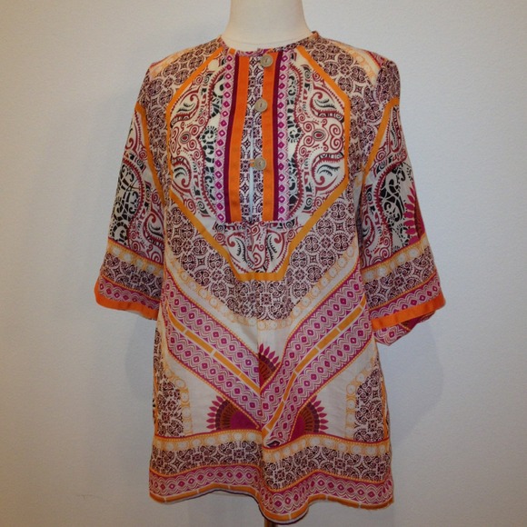 Hot pink and orange summer shirt