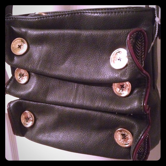 ✂Reduced✂ Kensie Girl Olive & Gold Crossover Bag
