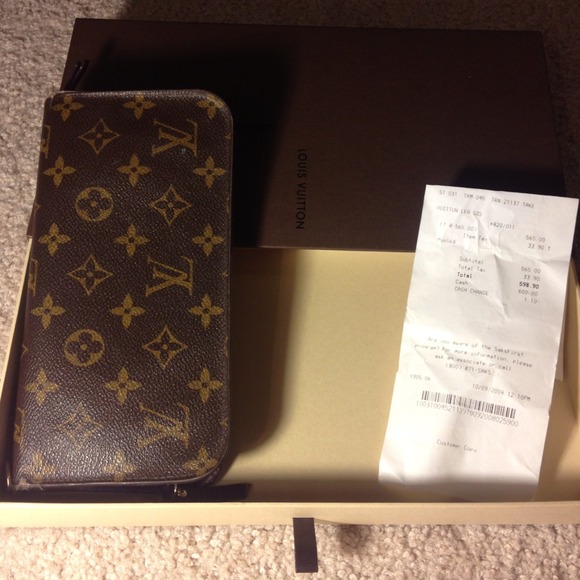 Authentic Louis Vuitton monogram wallet & MK watch