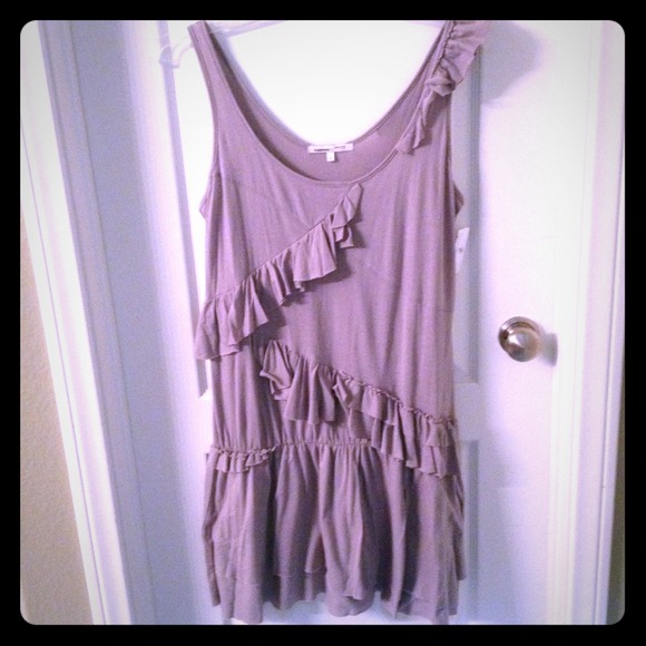✂Reduced✂Taupe Ruffled Dress.  Never been worn - Picture 1 of 4