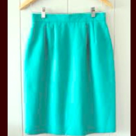 Teal Pencil Skirt