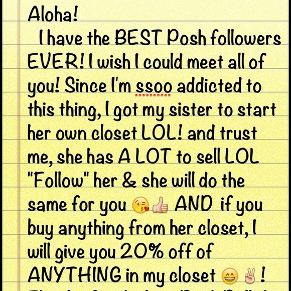 Buy from Brittneygs and get 20% off on MY closet!