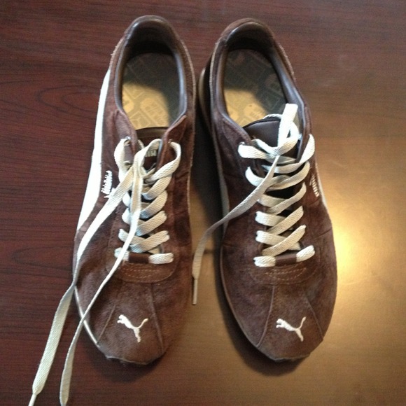 Puma brown and light blue shoes women's size 8 1/2