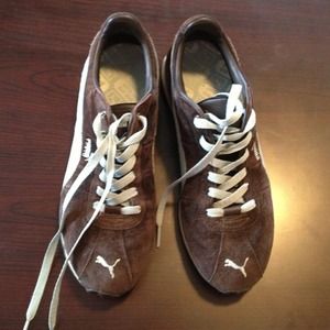 Puma brown and light blue shoes women's size 8 1/2