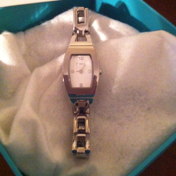 Silver fossil watch never worn