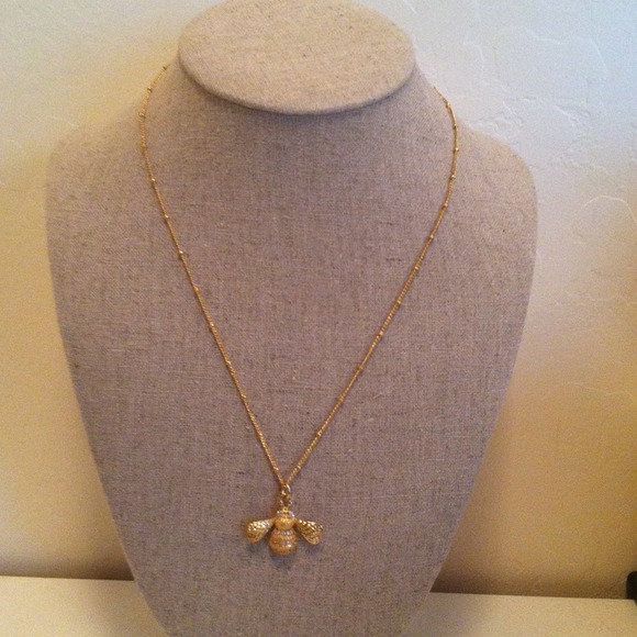 Stella and Dot Pave bee pendant necklace.