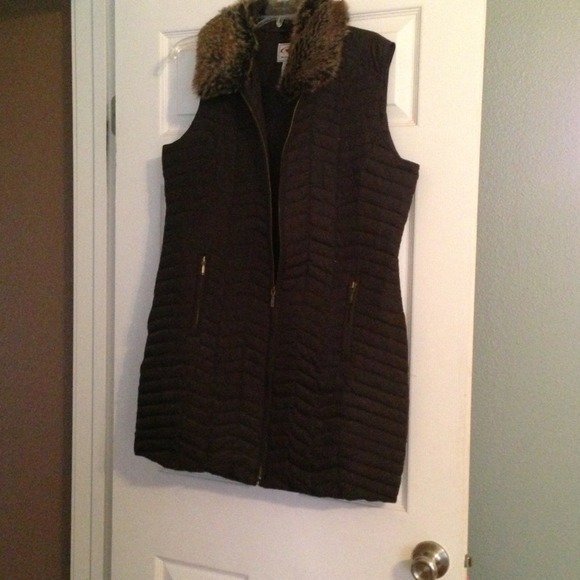 Long Vest fur collar - Picture 1 of 1