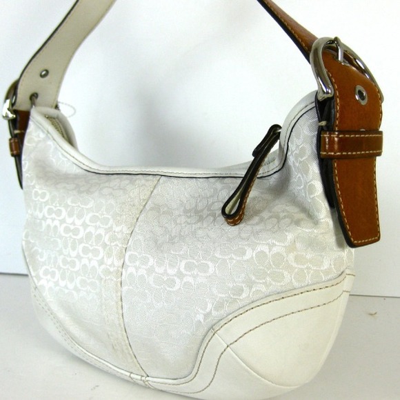 Coach authentic white hobo bag #6351