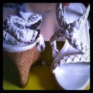 DKNY braided wedge