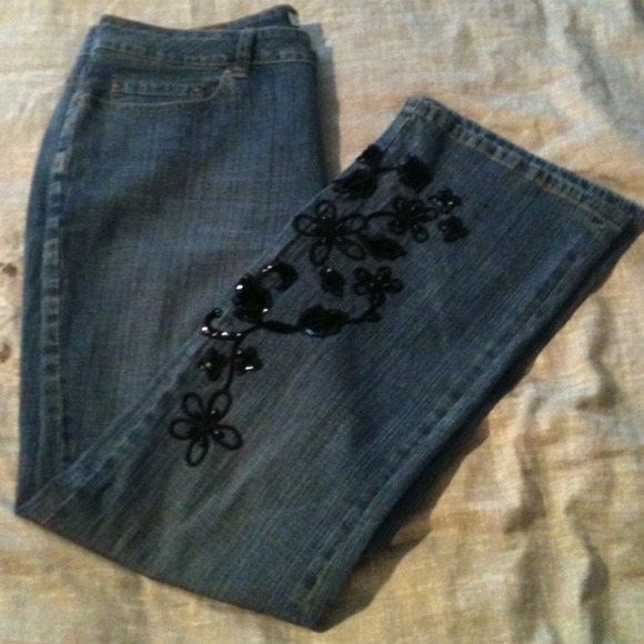 CC bead & sequin embellished jeans - Picture 1 of 4