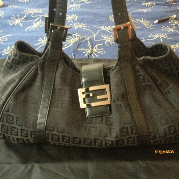 Reduced!! FENDI Zucchino Hobo Handbag