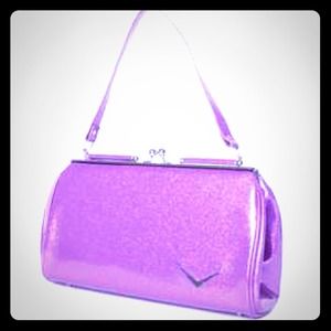 Violet Getaway Kiss Lock Purse