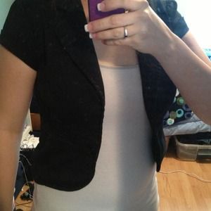 Sold!! Like new black short sleeve vest