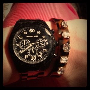 Michael Kors black oversized watch