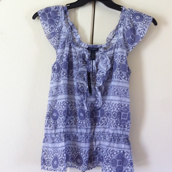 Banana Republic silk blend blouse