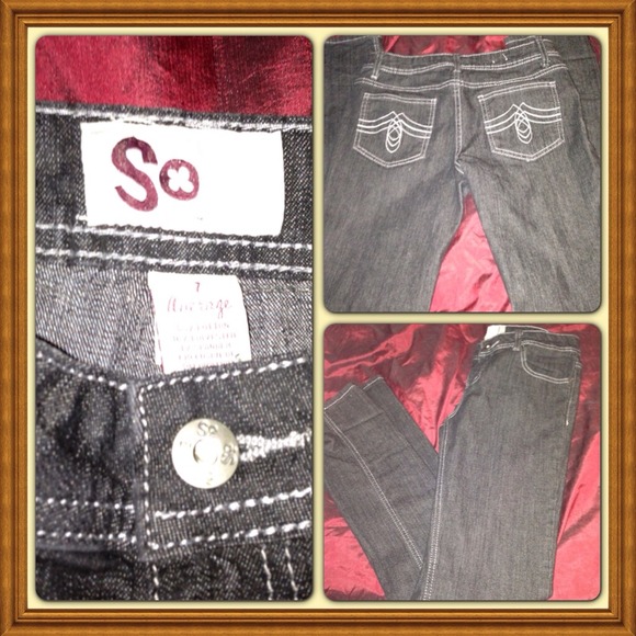 BUNDLE 2 pair SO SKINNY JEANS stretch SZ 7 - Picture 2 of 4