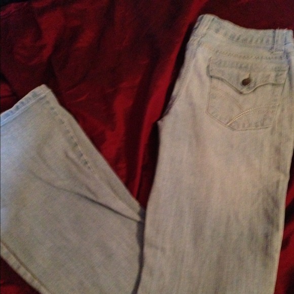 SZ 7 Long SO light denim jeans boot cut stretch - Picture 3 of 4
