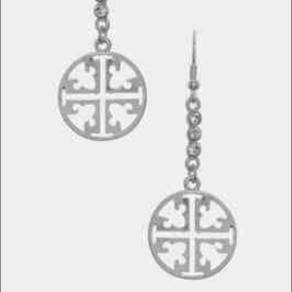 Tory Burch Silver earrings. With Swarovski Stones