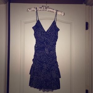 Jessica McClintock Black and White Polka Dot Dress